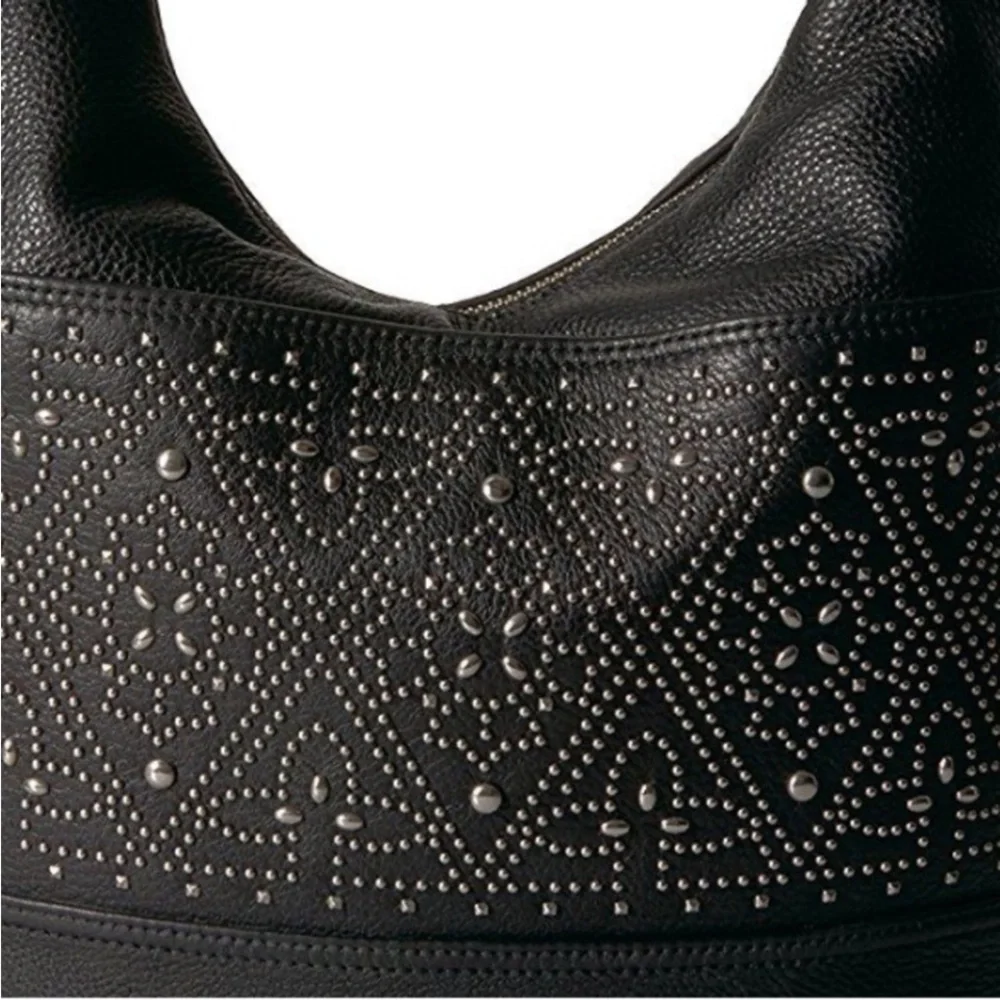 Calvin Klein Black Studded Hobo Bag